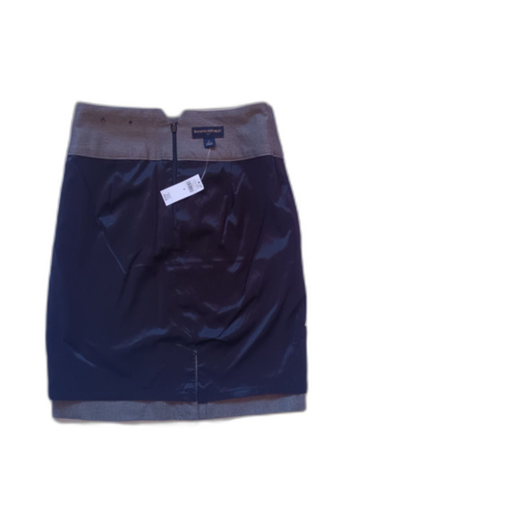 NWT Banana Republic Pockets Pencil Business Office Brown Gray Skirt 6 Small Med - Picture 10 of 12